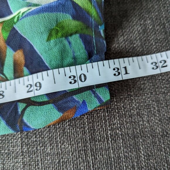 Wide Leg Flowy Green Floral Pants - El Corto Ingles Woman - Picture 12 of 13